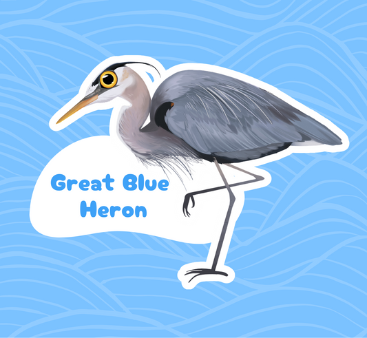 Great Blue Heron Sticker